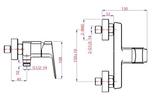 Смеситель для душа Paini Viva Style P4CR511 хром